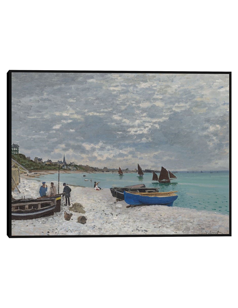 Cuadro decorativo La playa de Sainte-Adresse técnica mixta Playas Cuadro decorativo La playa de Sainte-Adresse técnica mixta Playas
