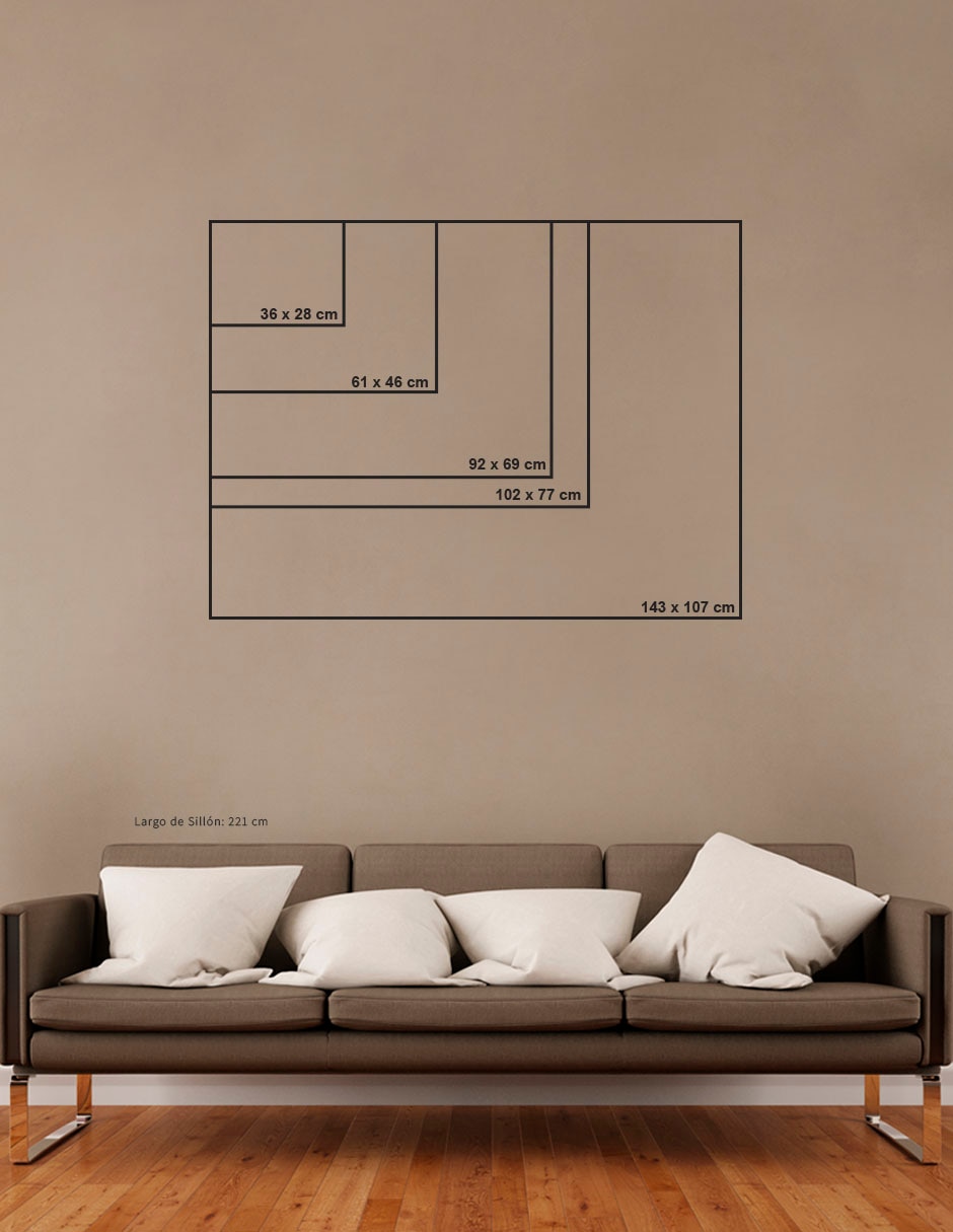 Cuadro decorativo Colinas del sur técnica mixta 5