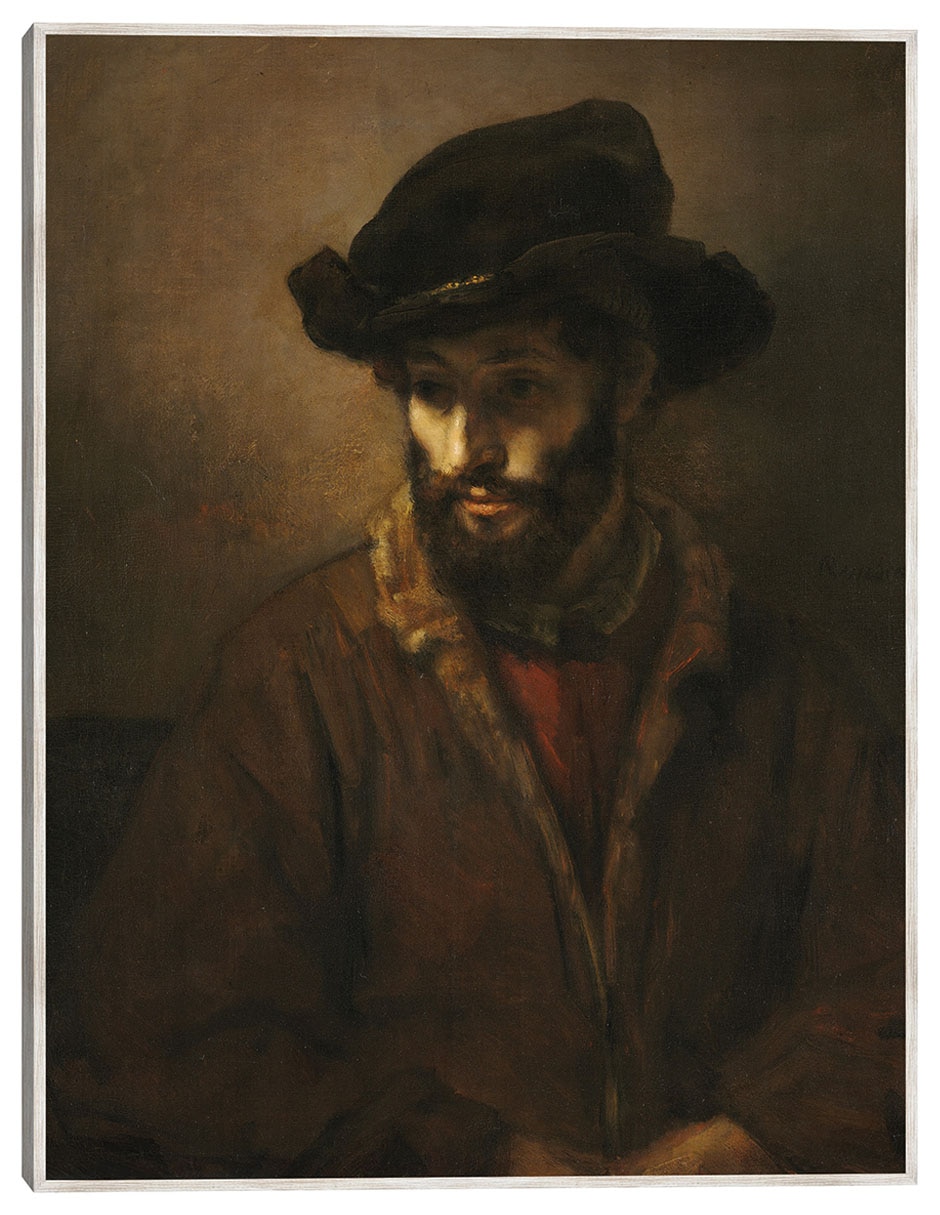 Cuadro decorativo Un Hombre Barbudo Con Sombrero (C. 1655-1660) técnica mixta Fotografía
