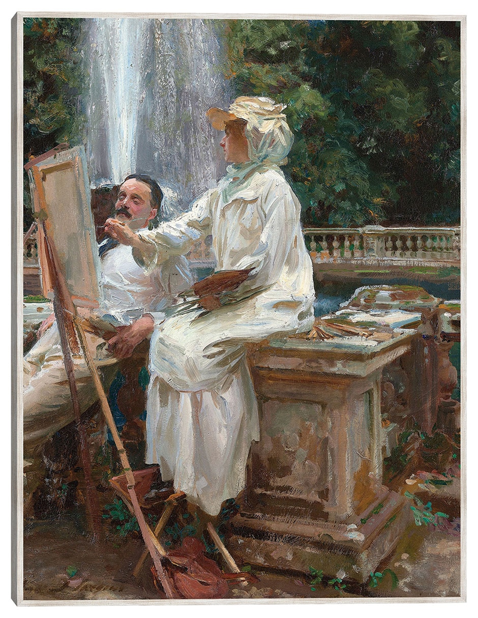 Cuadro decorativo La Fuente, Villa Torlonia Frascati, Italia (1907) técnica mixta Paisaje Cuadro decorativo La Fuente, Villa Torlonia Frascati, Italia (1907) técnica mixta Paisaje