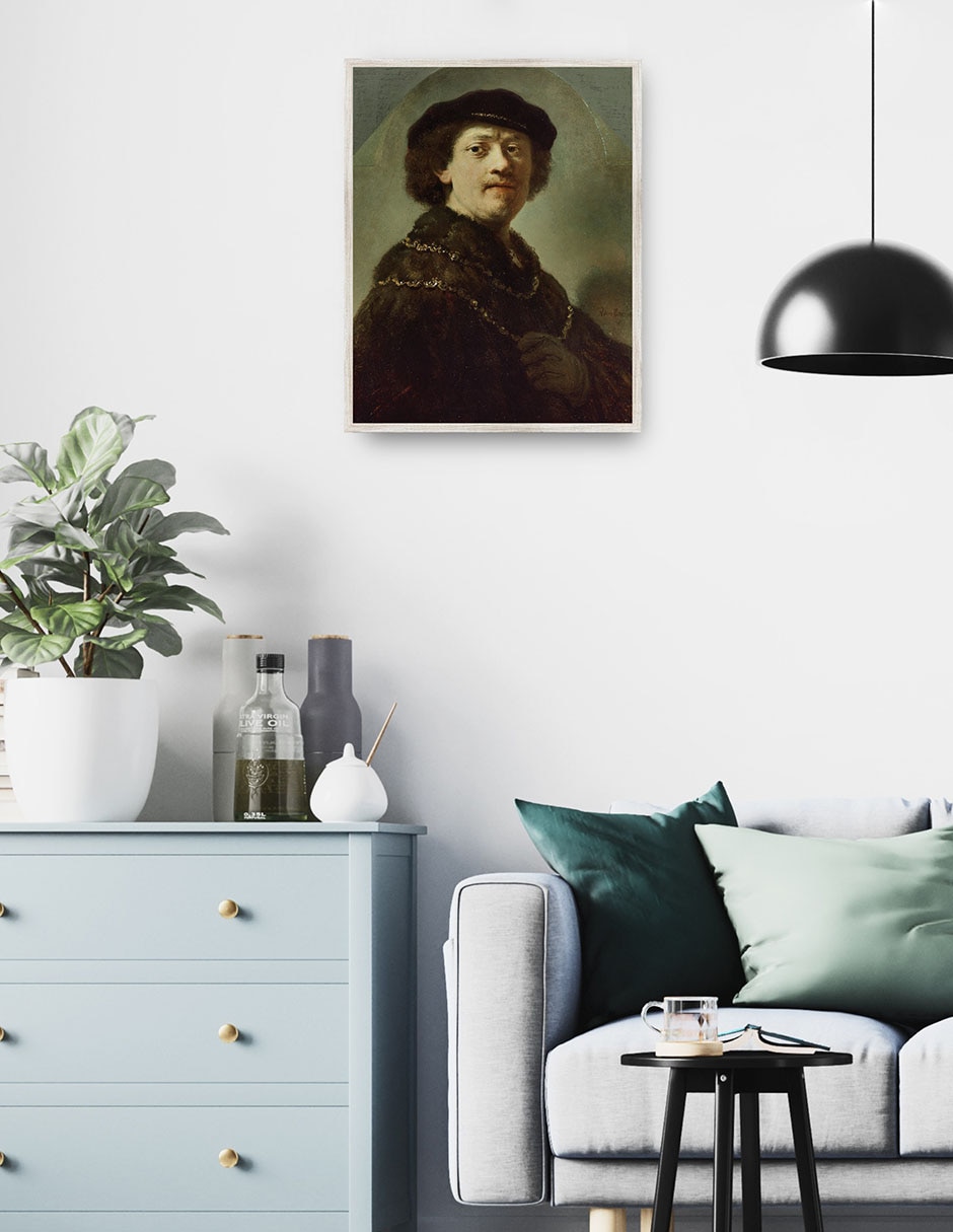Cuadro decorativo Autorretrato Con Gorra Negra (1637) técnica mixta Fotografía 2