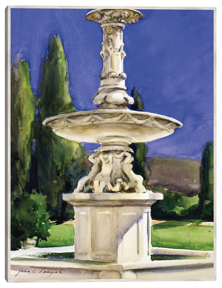 Cuadro decorativo Fuente de mármol en Italia (ca. 1907) - Impresión en Lienzo técnica mixta Ciudades