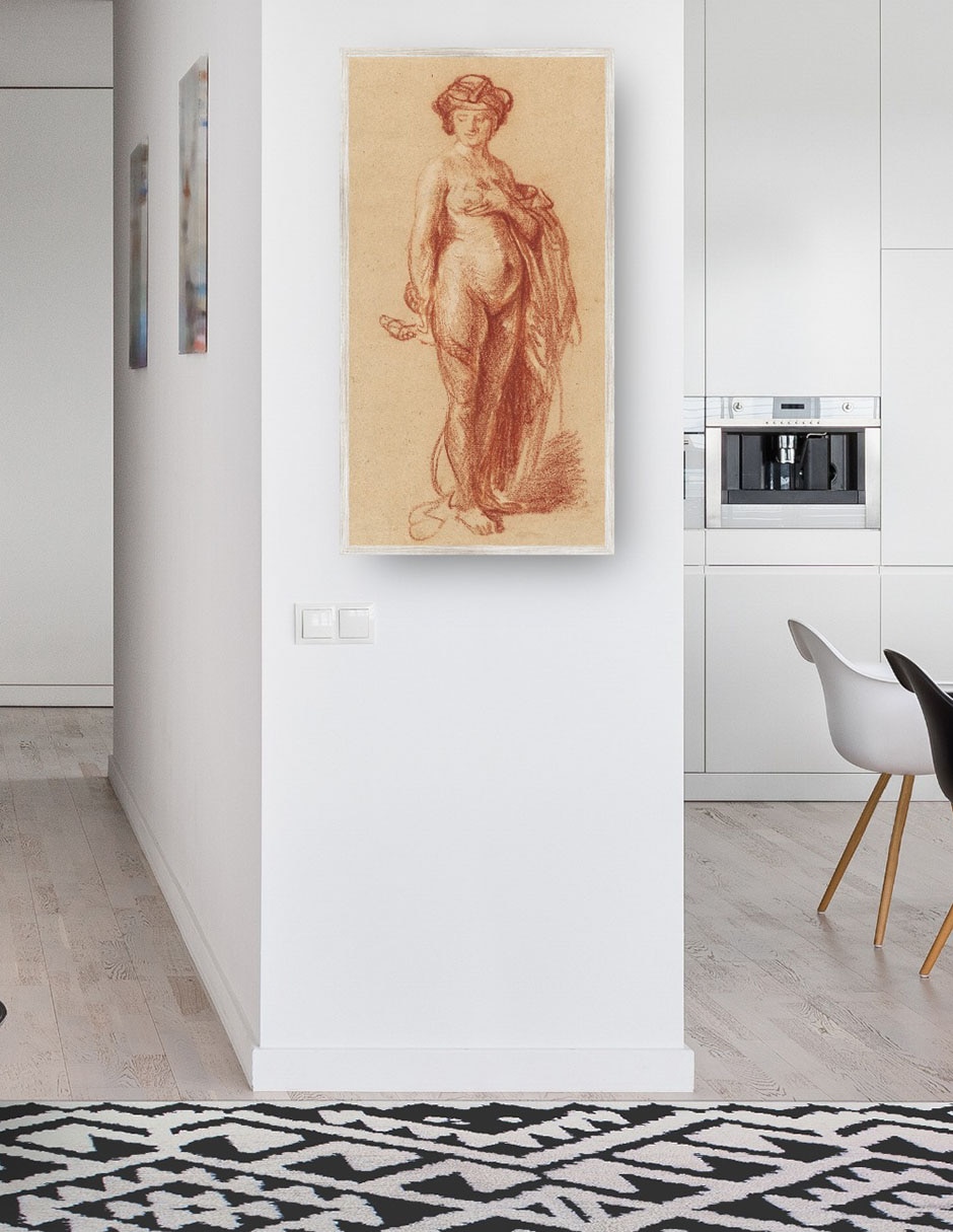 Cuadro decorativo Mujer Desnuda Con Serpiente (1637) técnica mixta Fotografía 4