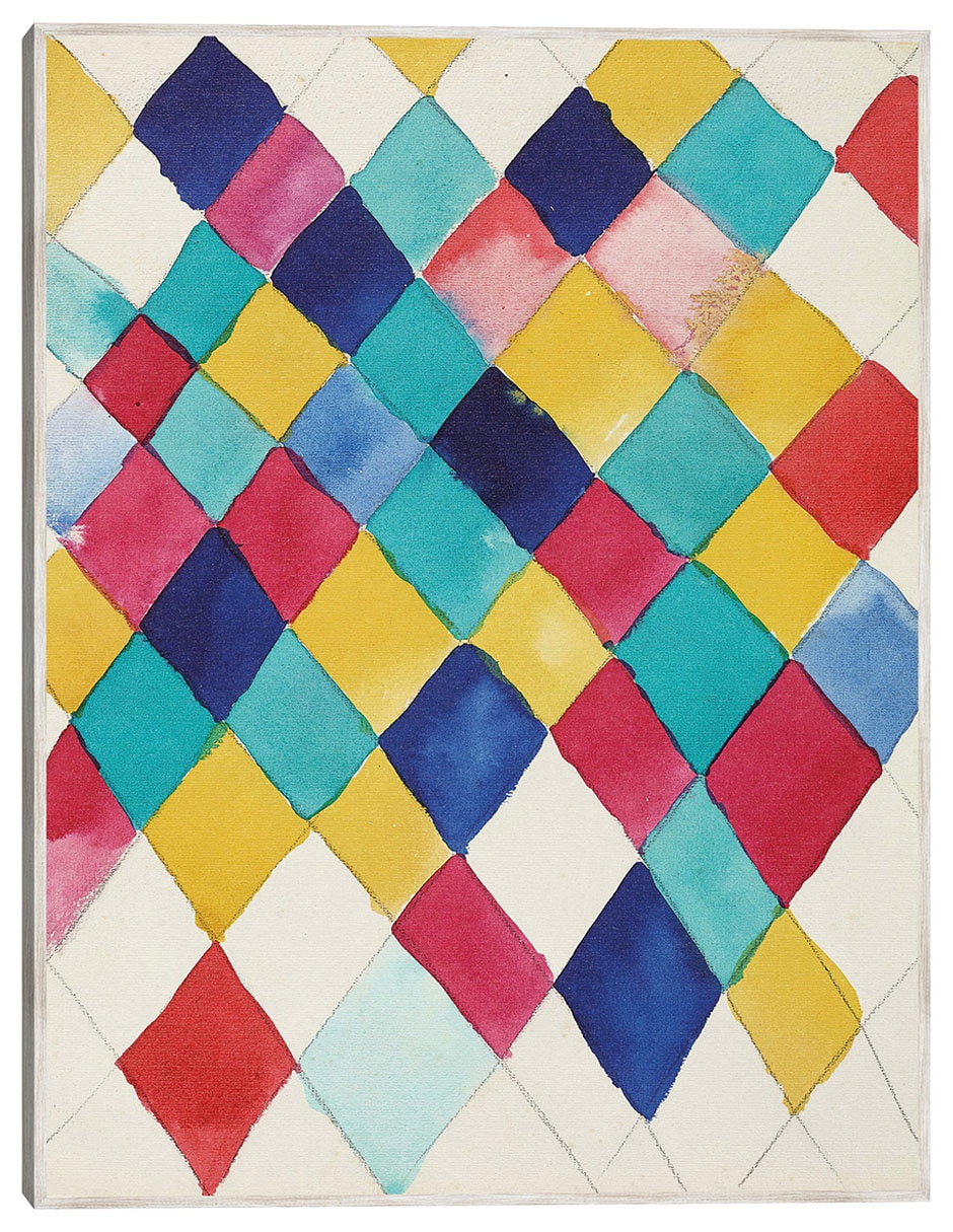 Cuadro decorativo Farbstudie Mit Rauten (1913) técnica mixta Abstracto Cuadro decorativo Farbstudie Mit Rauten (1913) técnica mixta Abstracto
