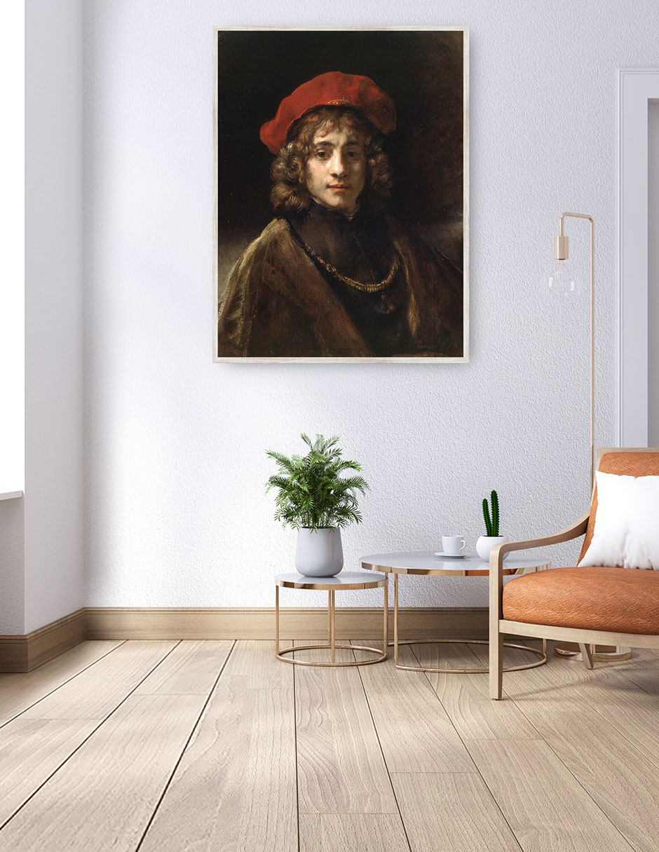 Cuadro decorativo Tito, El Hijo del Artista (C. 1657) - Impresión en Lienzo con Marco técnica mixta Fotografía 4