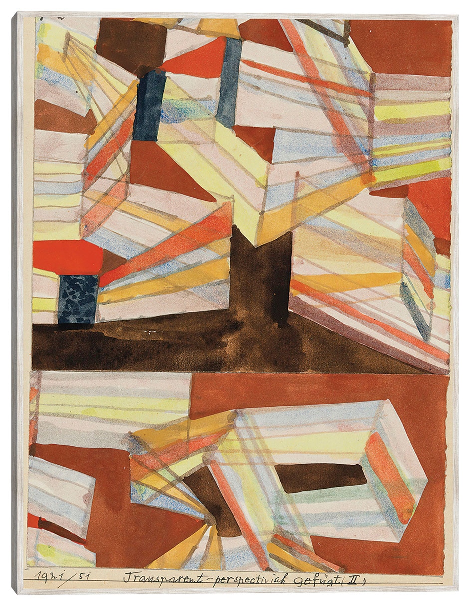 Cuadro decorativo Transparente-Perspectivisch Gefügt (II.) (1921) técnica mixta Abstracto Cuadro decorativo Transparente-Perspectivisch Gefügt (II.) (1921) técnica mixta Abstracto