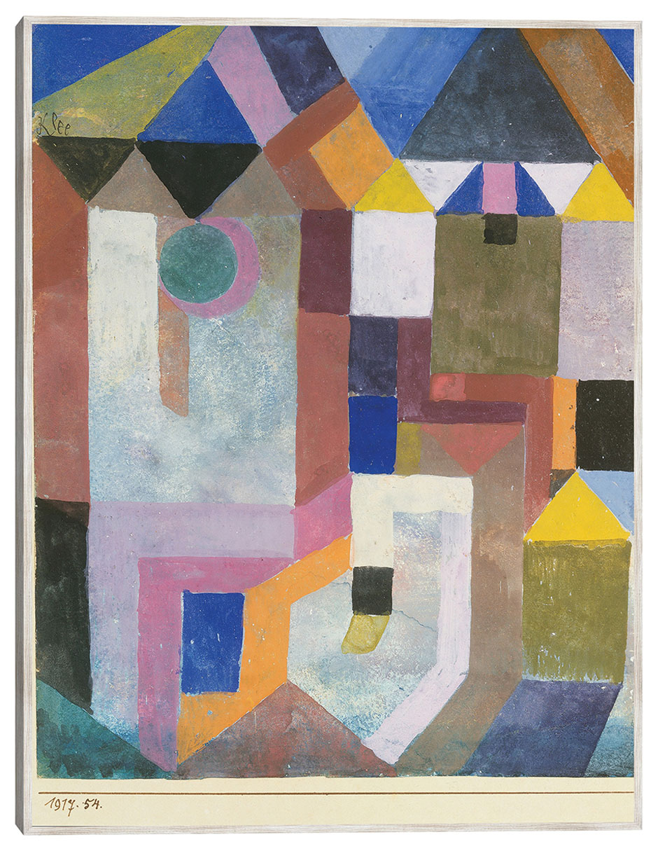Cuadro decorativo Arquitectura Colorida (1917) técnica mixta Abstracto Cuadro decorativo Arquitectura Colorida (1917) técnica mixta Abstracto