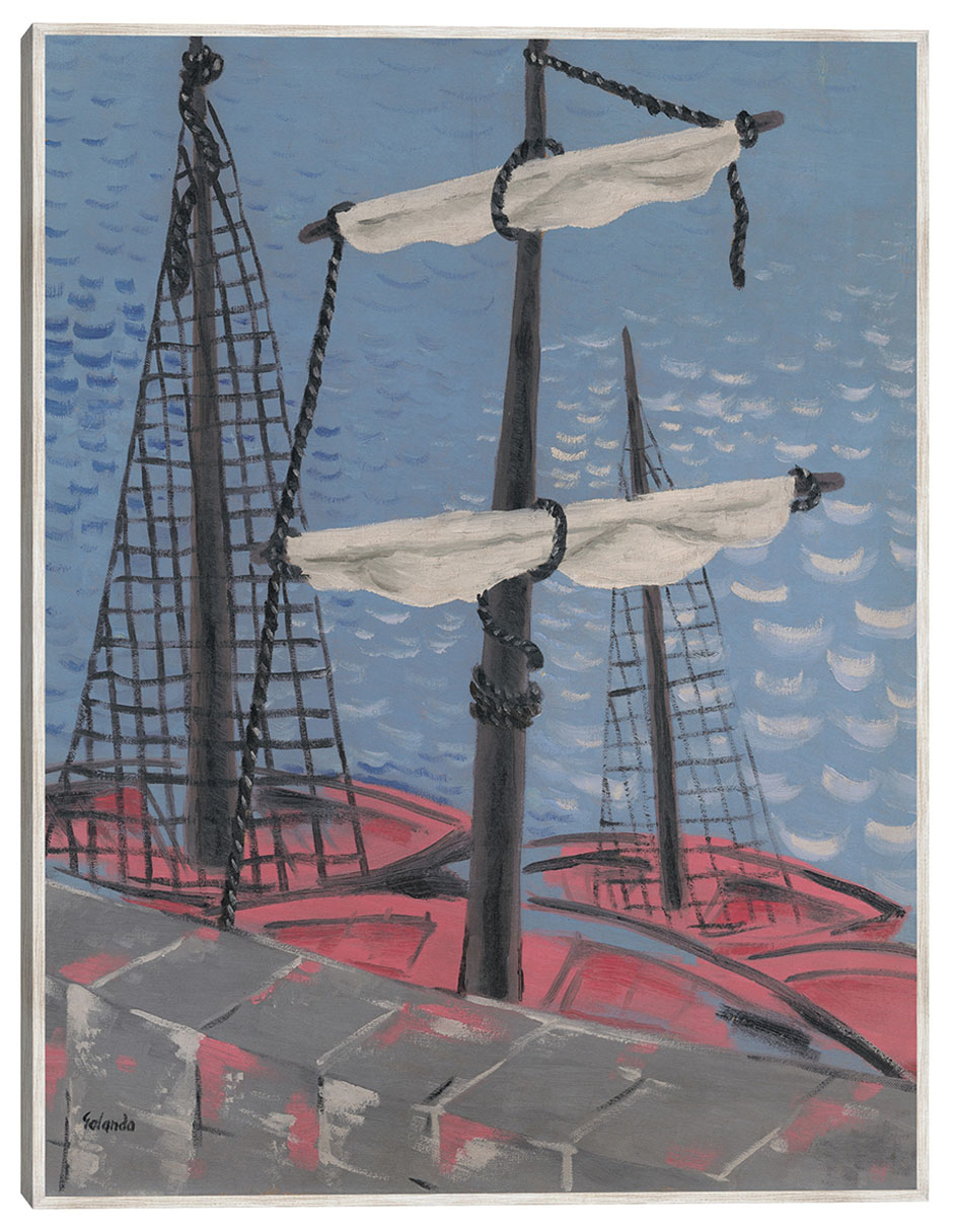 Cuadro decorativo Barcos De Pesca (1932) técnica mixta Costa