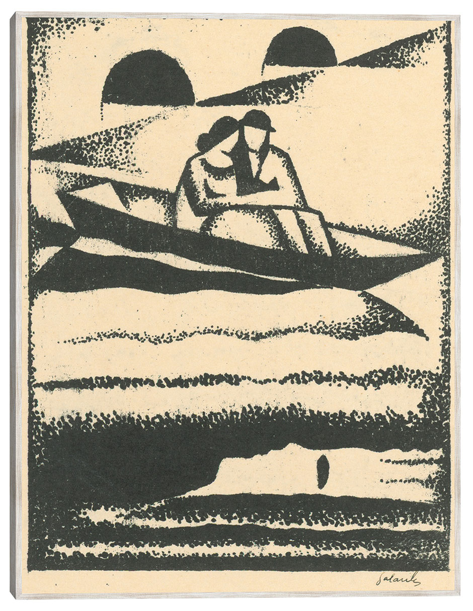 Cuadro decorativo En El Río (1924) técnica mixta Paisaje Cuadro decorativo En El Río (1924) técnica mixta Paisaje