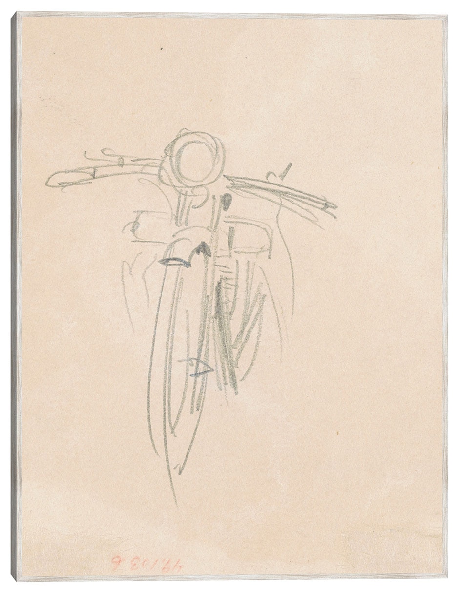 Cuadro decorativo Motocicleta (Verso) (1918) técnica mixta Bocetos