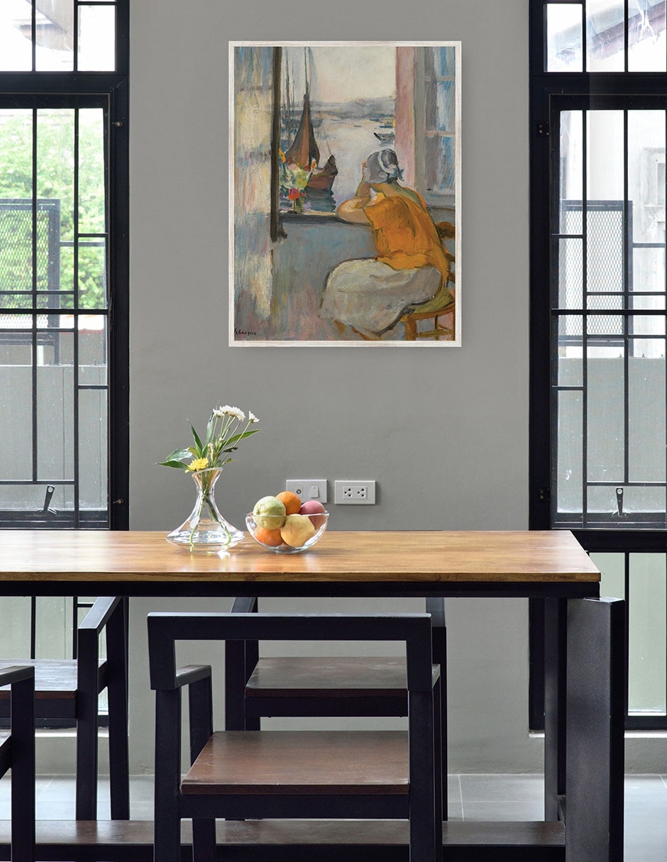 Cuadro decorativo Jeune Femme Devant La Fenêtre Ouverte técnica mixta Gente 4