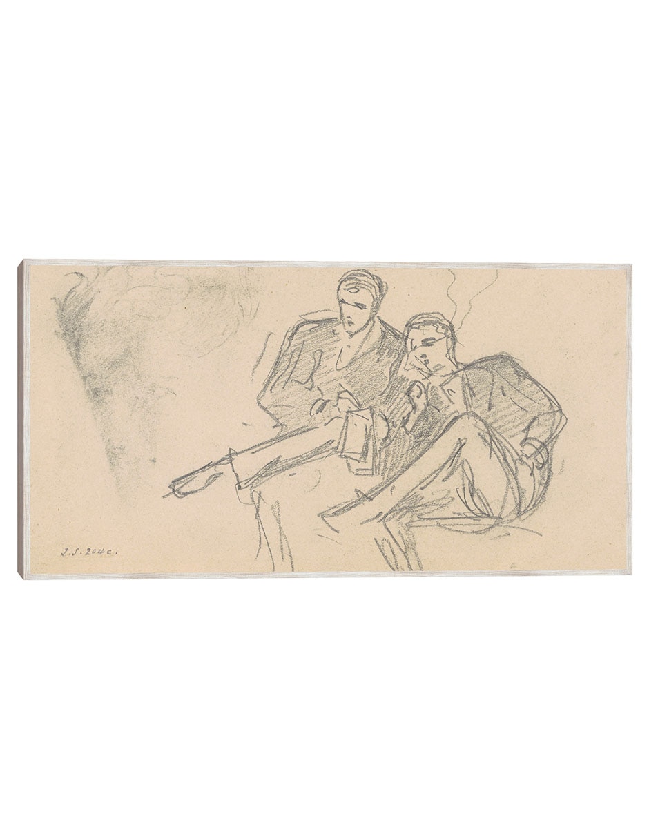 Cuadro decorativo Hombres Sentados (C. 1874-1877) técnica mixta Bocetos Cuadro decorativo Hombres Sentados (C. 1874-1877) técnica mixta Bocetos