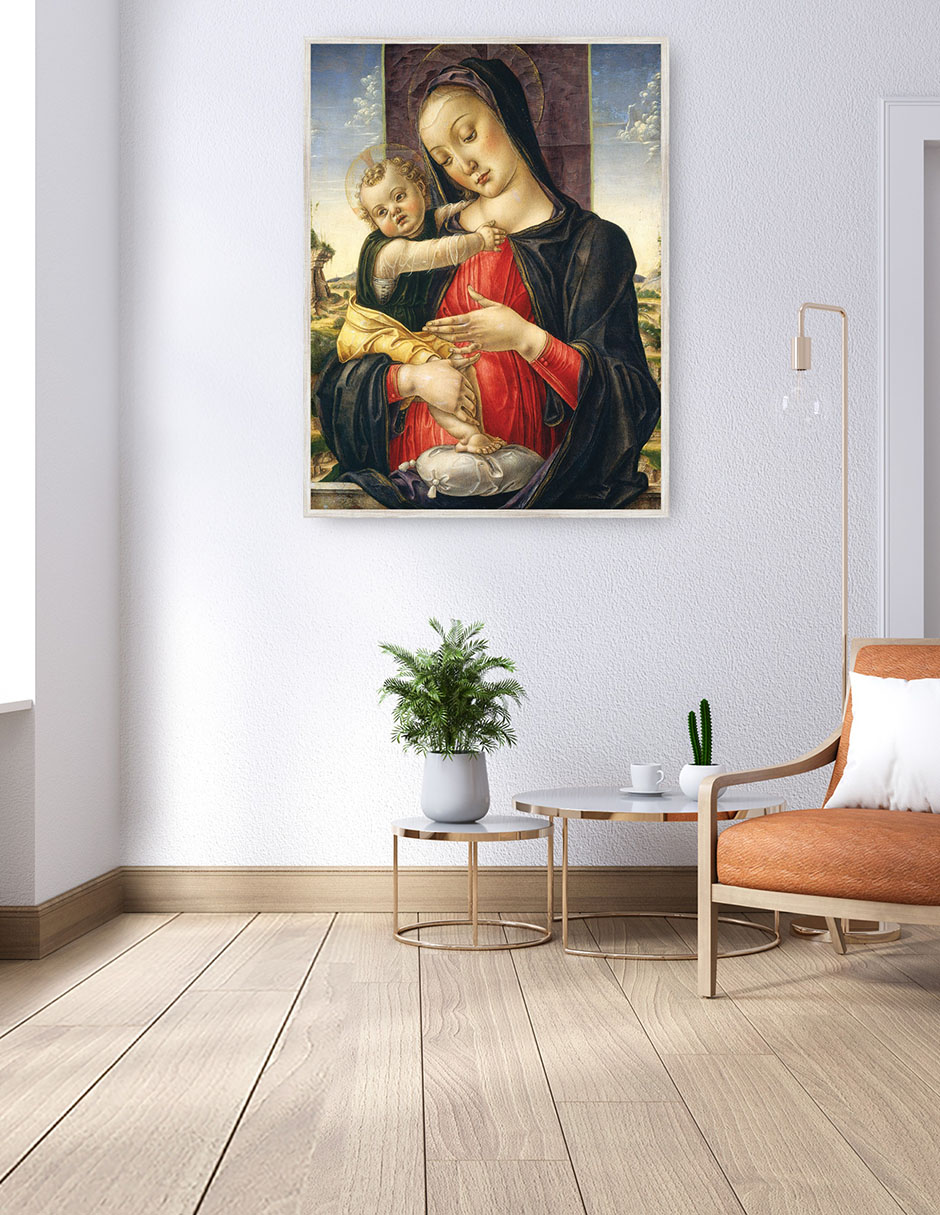 Cuadro decorativo Virgen Y El Niño, C. 1475 técnica mixta Vírgenes 4