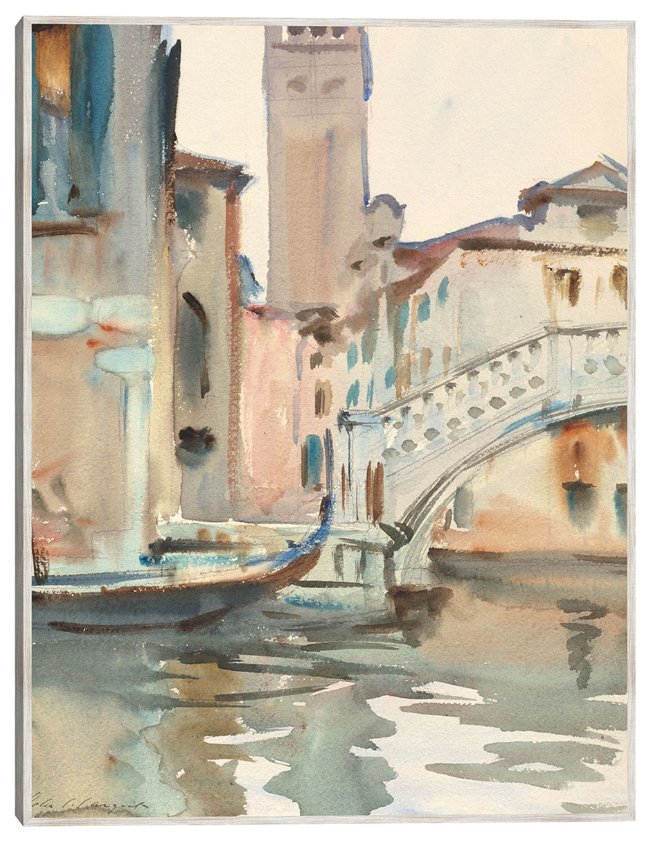 Cuadro decorativo Un Puente Y Campanario, Venecia (1902-1904) técnica mixta Puentes