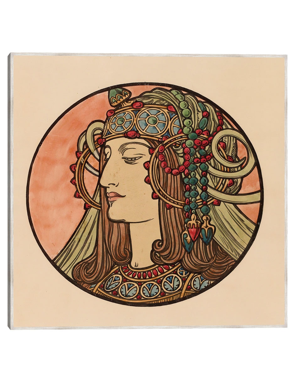 Cuadro decorativo Vidriera Para La Fachada De La Boutique Fouquet IV técnica mixta Gente