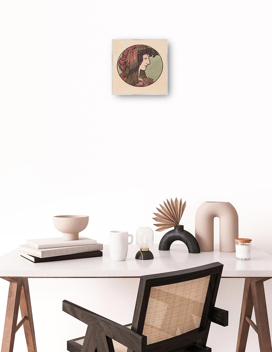 Cuadro decorativo Vidriera Para La Fachada De La Boutique Fouquet V técnica mixta Gente 4