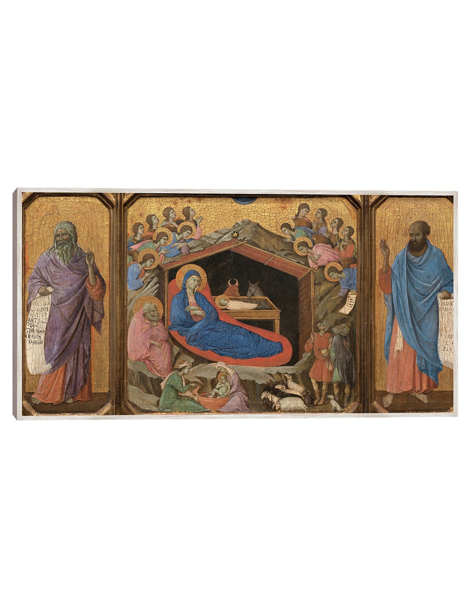 Cuadro decorativo La Natividad Con Los Profetas Isaías Y Ezequiel, 1308-1311 técnica mixta Figuras Celestiales