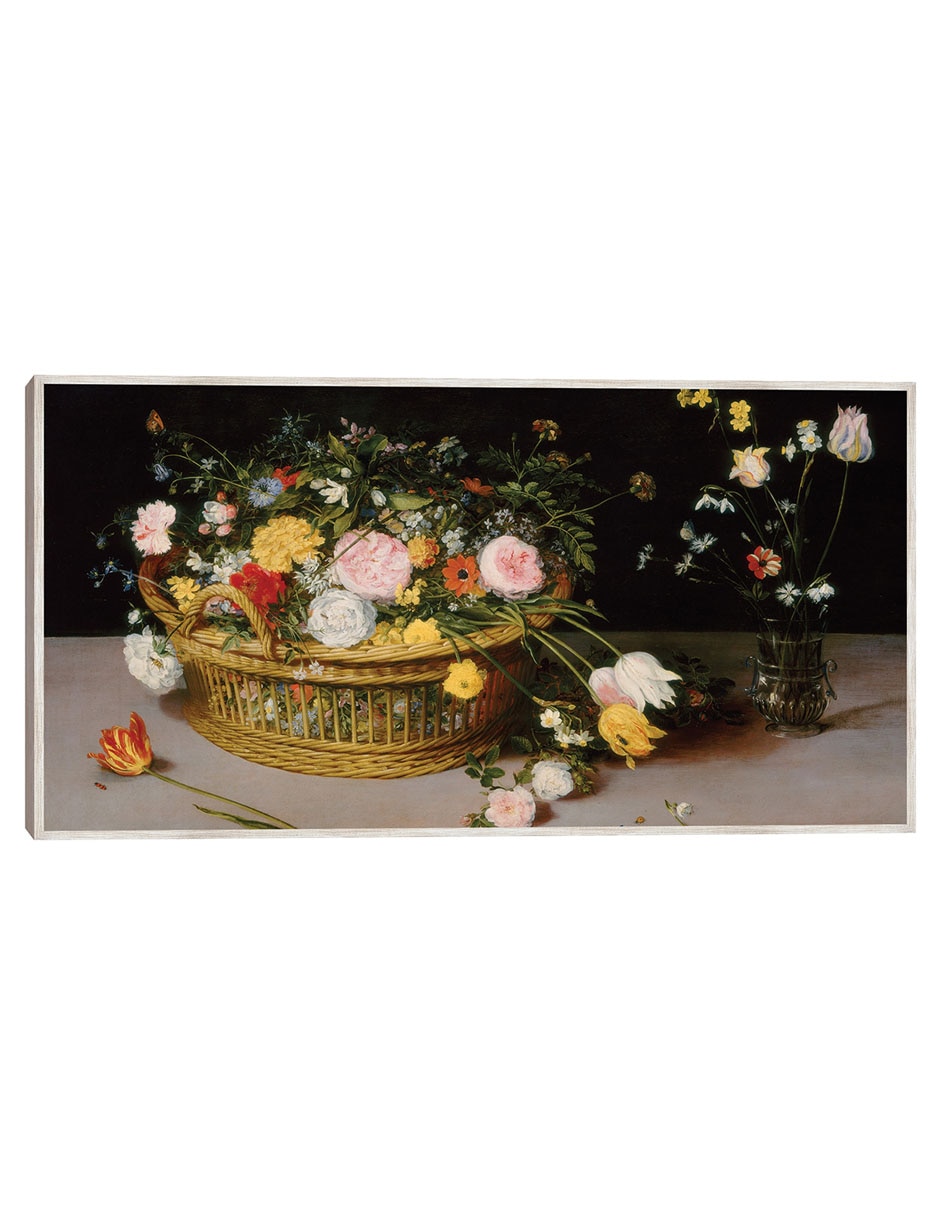 Cuadro decorativo Flores En Una Cesta Y Un Jarrón, 1615 técnica mixta Ramos