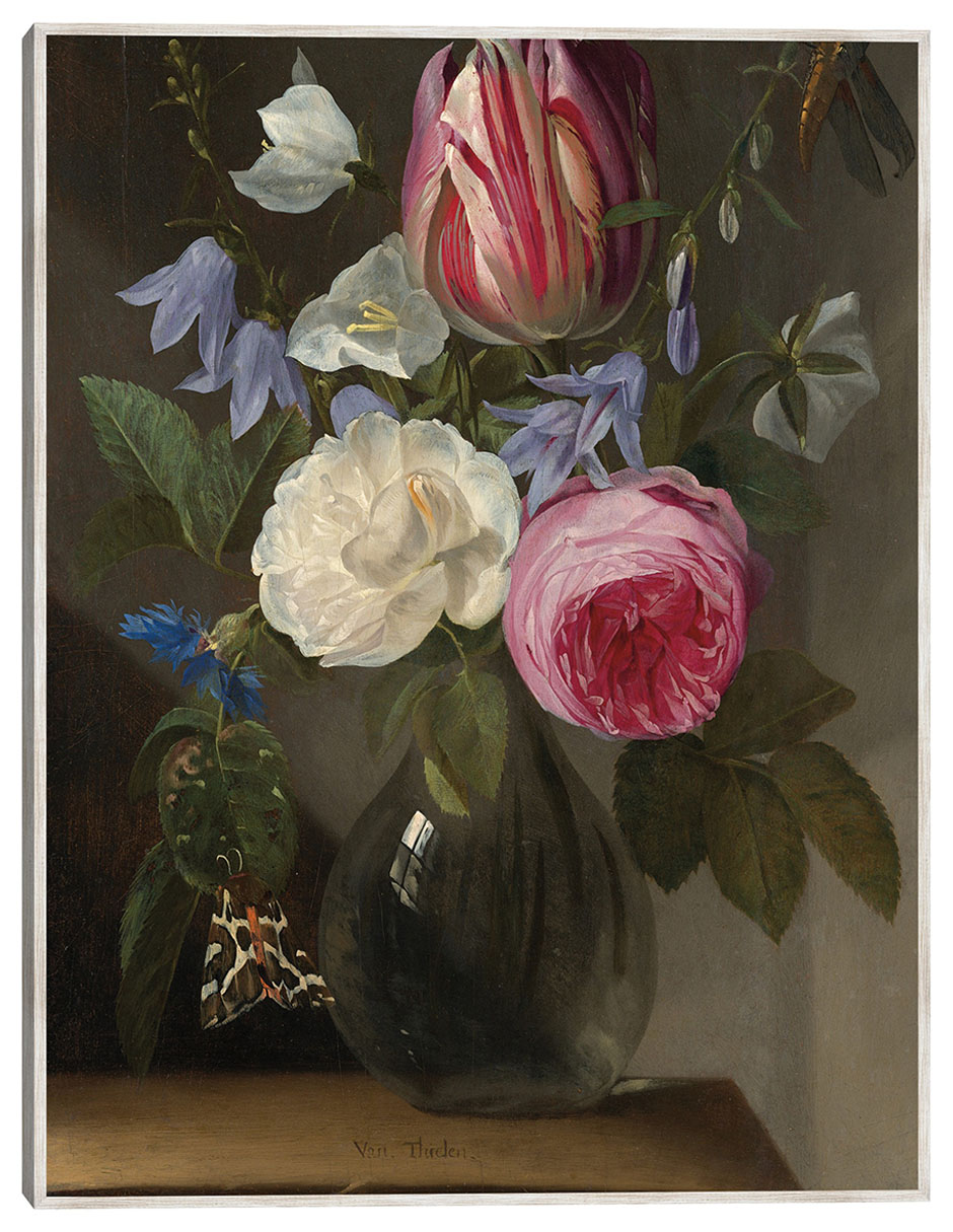 Cuadro decorativo Rosas Y Un Tulipán En Un Jarrón De Cristal, C. 1650/1660 técnica mixta Floreros Cuadro decorativo Rosas Y Un Tulipán En Un Jarrón De Cristal, C. 1650/1660 técnica mixta Floreros