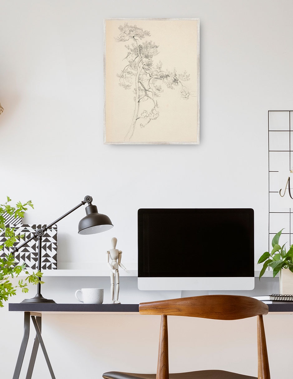 Cuadro decorativo Árbol Y Follaje técnica mixta Bocetos 4