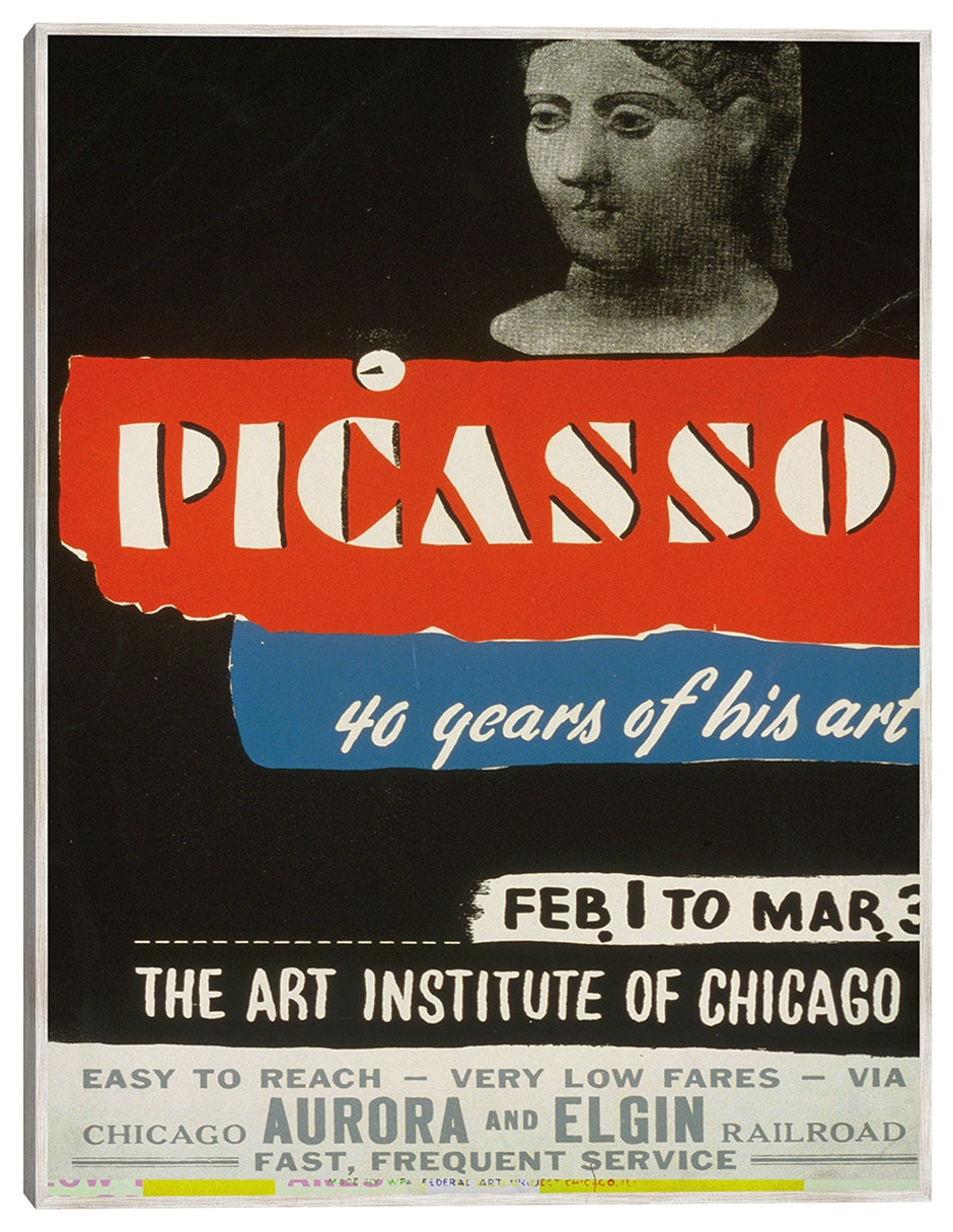 Cuadro decorativo Picasso–40 Años De Su Arte (1936) técnica mixta Publicidad Cuadro decorativo Picasso–40 Años De Su Arte (1936) técnica mixta Publicidad