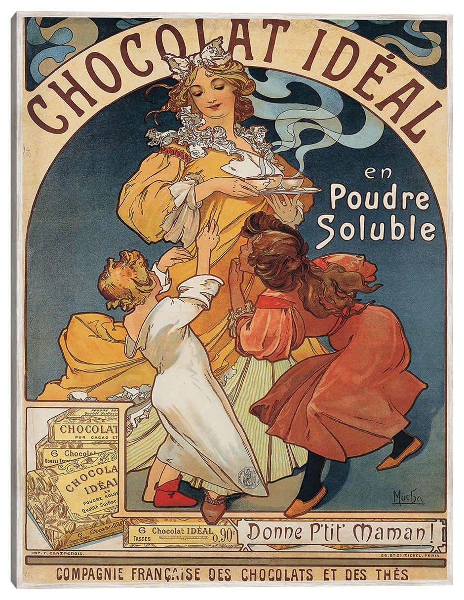 Cuadro decorativo Chocolate Ideal (Antes de 1897) técnica mixta Publicidad Cuadro decorativo Chocolate Ideal (Antes de 1897) técnica mixta Publicidad