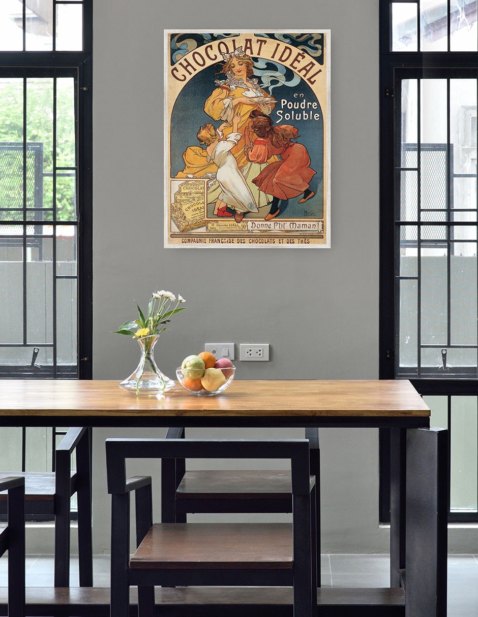 Cuadro decorativo Chocolate Ideal (Antes de 1897) técnica mixta Publicidad 4