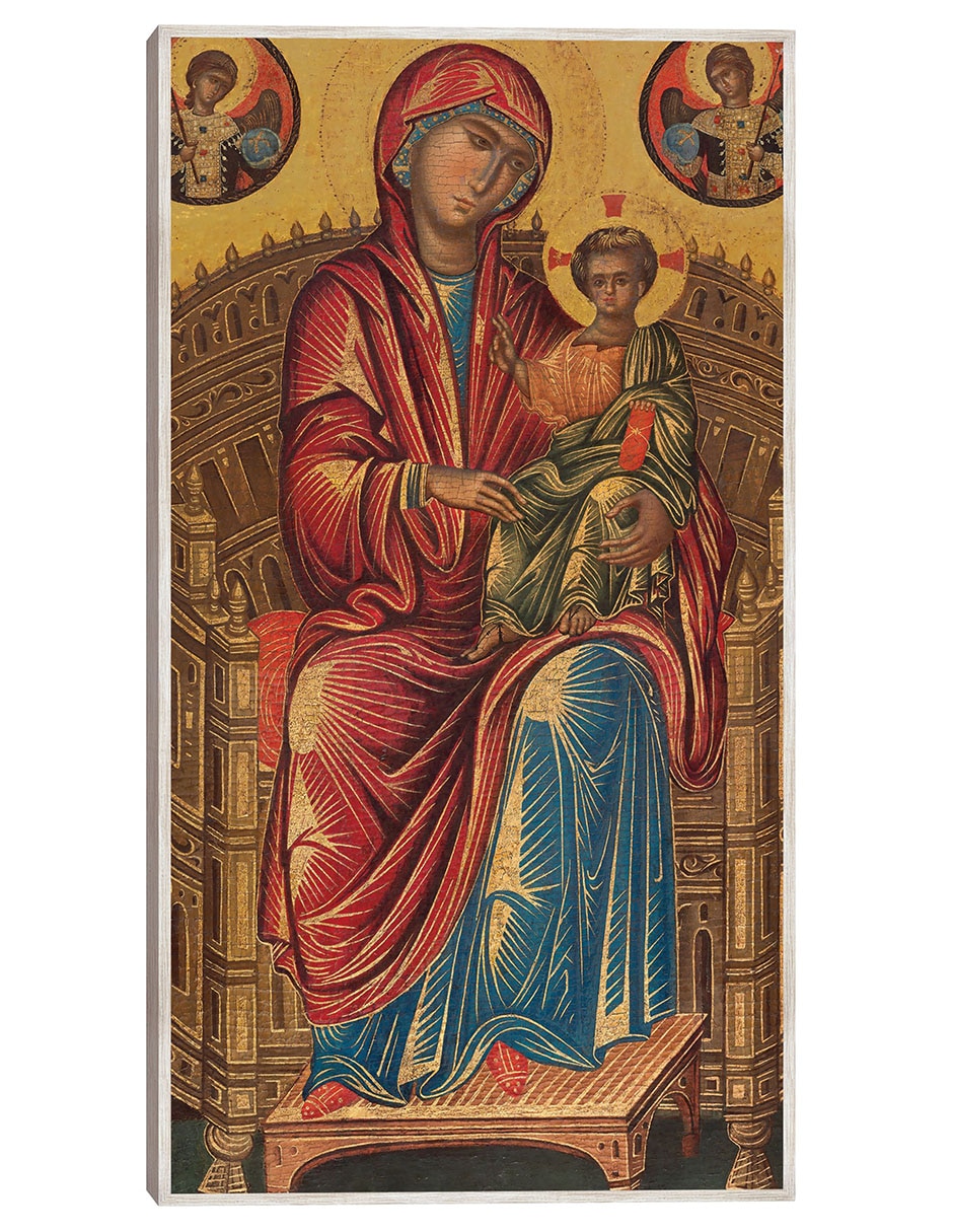 Cuadro decorativo La Virgen Y El Niño En Un Trono Curvo, C. 1260/1280 técnica mixta Vírgenes