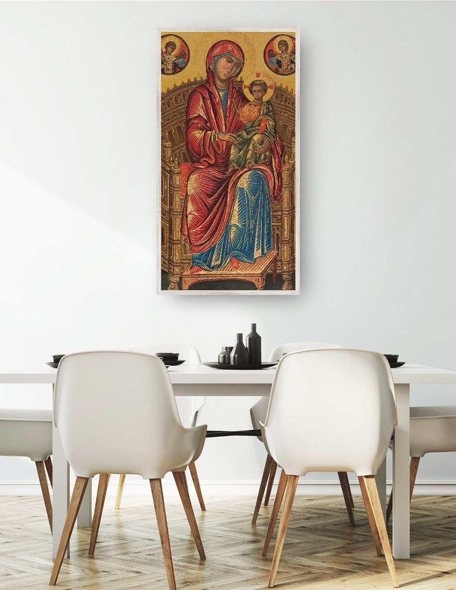 Cuadro decorativo La Virgen Y El Niño En Un Trono Curvo, C. 1260/1280 técnica mixta Vírgenes 4