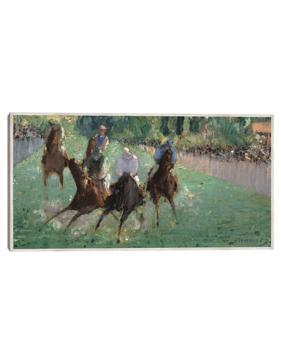 Cuadro decorativo En Las Carreras (C. 1875) técnica mixta Gente