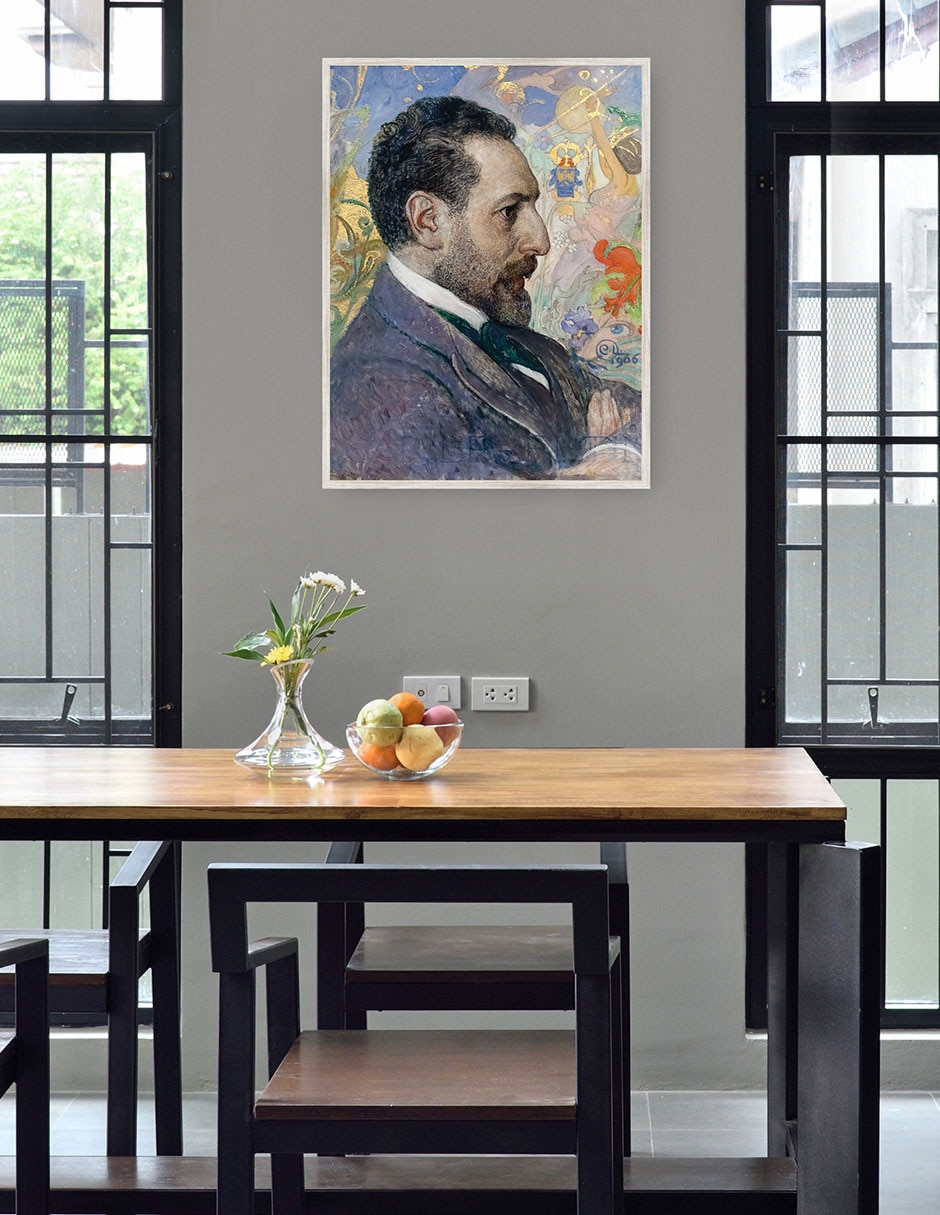 Cuadro decorativo Retrato De Óscar Levertin (1906) técnica mixta Gente 2