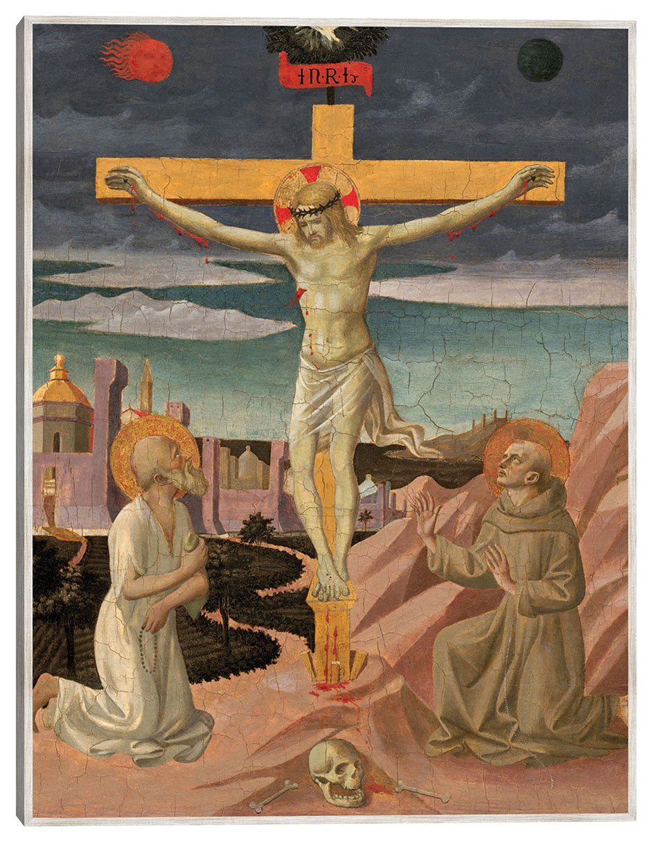 Cuadro decorativo La Crucifixión Con San Jerónimo Y San Francisco, C. 1445/1450 técnica mixta Figuras Celestiales Cuadro decorativo La Crucifixión Con San Jerónimo Y San Francisco, C. 1445/1450 técnica mixta Figuras Celestiales