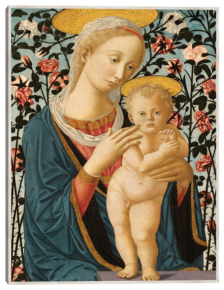 Cuadro decorativo La Virgen Y El Niño C. 1470 técnica mixta Vírgenes