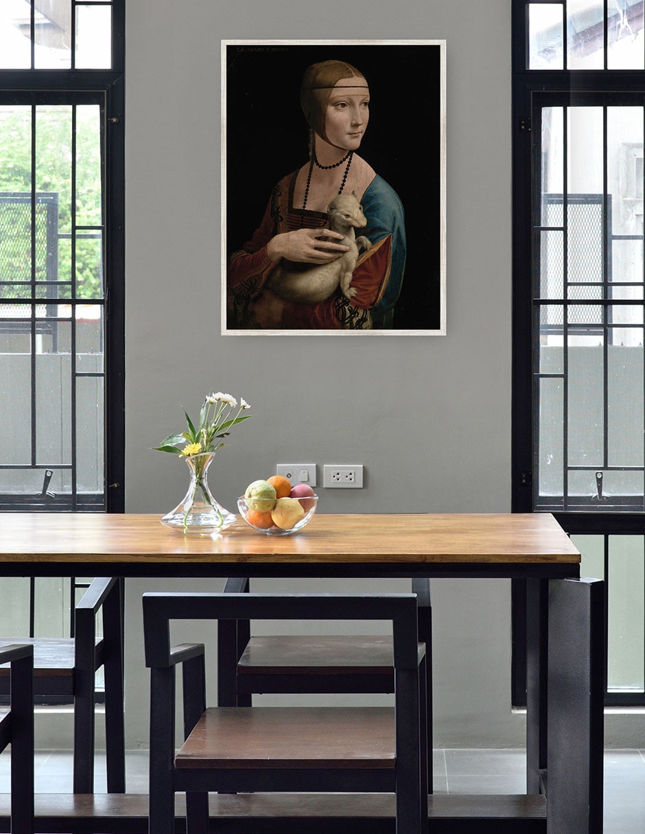 Cuadro decorativo La Dama Del Armiño - Retrato De Cecilia Gallerani (Ca.1473-1536) (1490) técnica mixta Gente 2