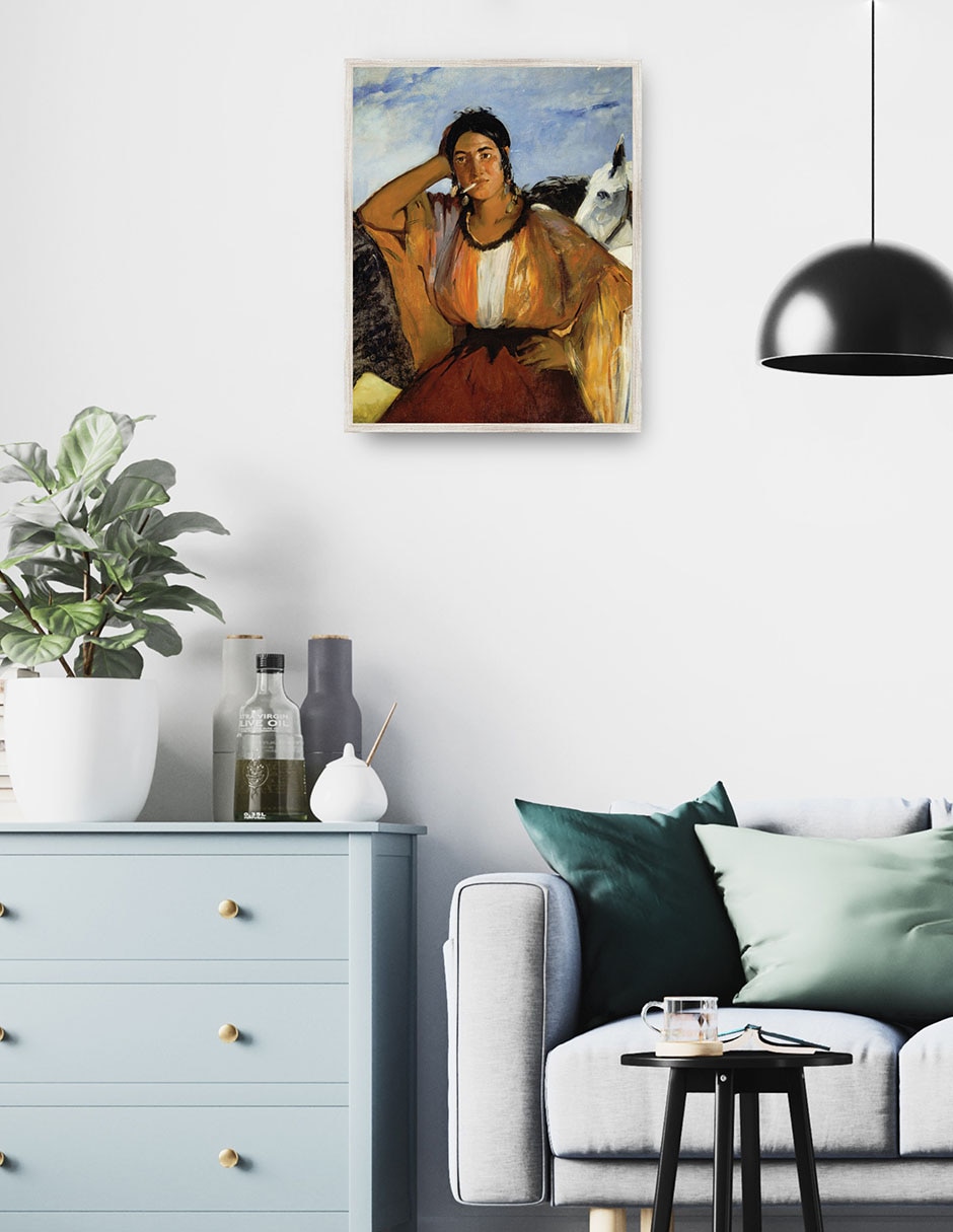Cuadro decorativo Gitano Con Un Cigarrillo técnica mixta Gente 4