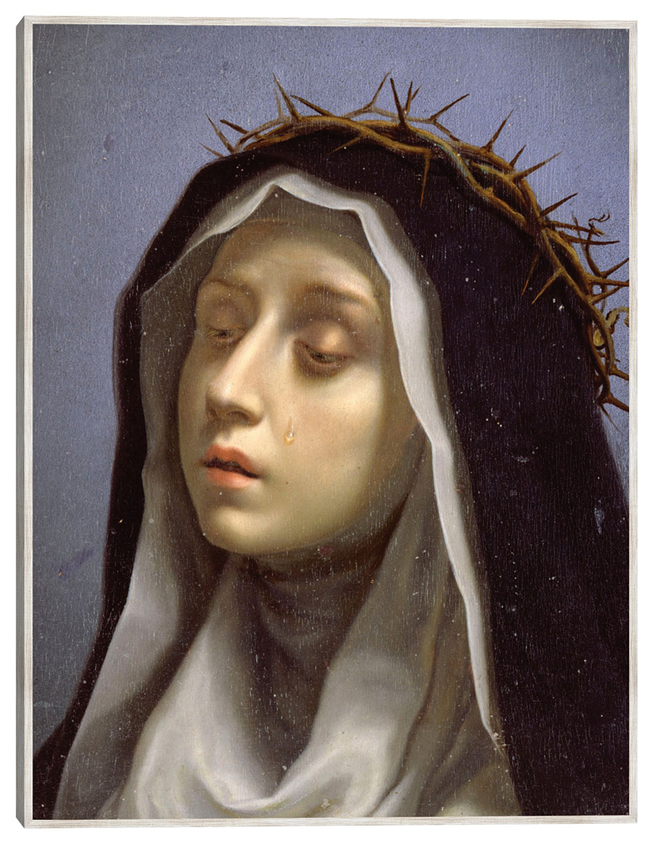 Cuadro decorativo Santa Catalina De Siena técnica mixta Vírgenes 1