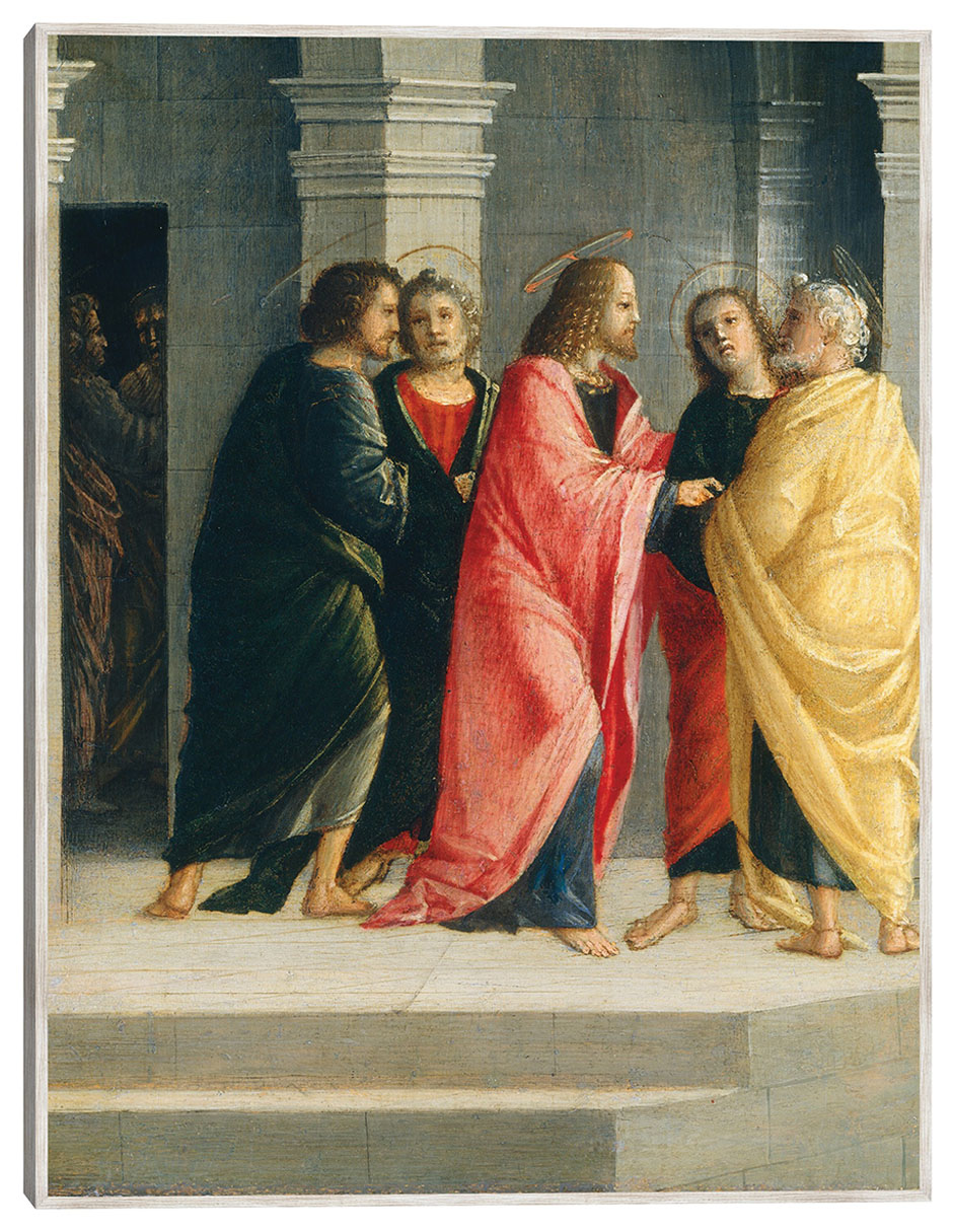 Cuadro decorativo Cristo Instruyendo A Pedro Y Juan A Prepararse Para La Pascua C.1504 técnica mixta Figuras Celestiales Cuadro decorativo Cristo Instruyendo A Pedro Y Juan A Prepararse Para La Pascua C.1504 técnica mixta Figuras Celestiales
