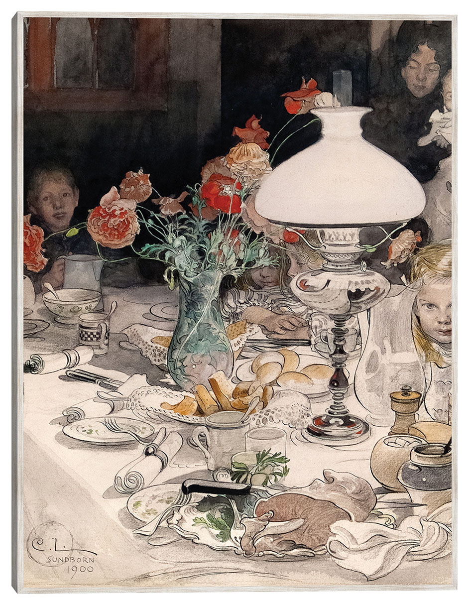 Cuadro decorativo Alrededor De La Lámpara Del Atardecer (1900) técnica mixta Familia Cuadro decorativo Alrededor De La Lámpara Del Atardecer (1900) técnica mixta Familia