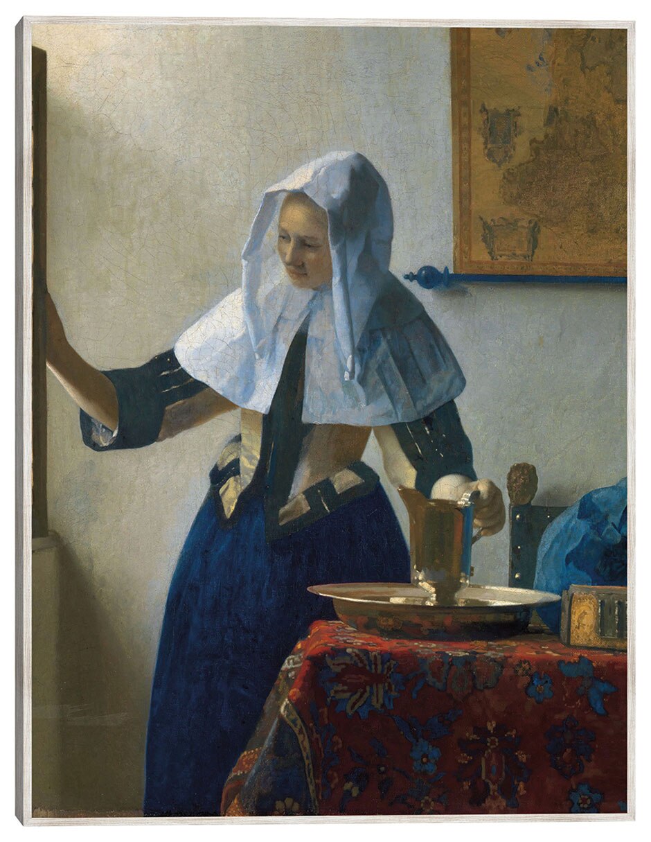 Cuadro decorativo Mujer Joven Con Una Jarra De Agua (Ca. 1662) técnica mixta Gente Cuadro decorativo Mujer Joven Con Una Jarra De Agua (Ca. 1662) técnica mixta Gente