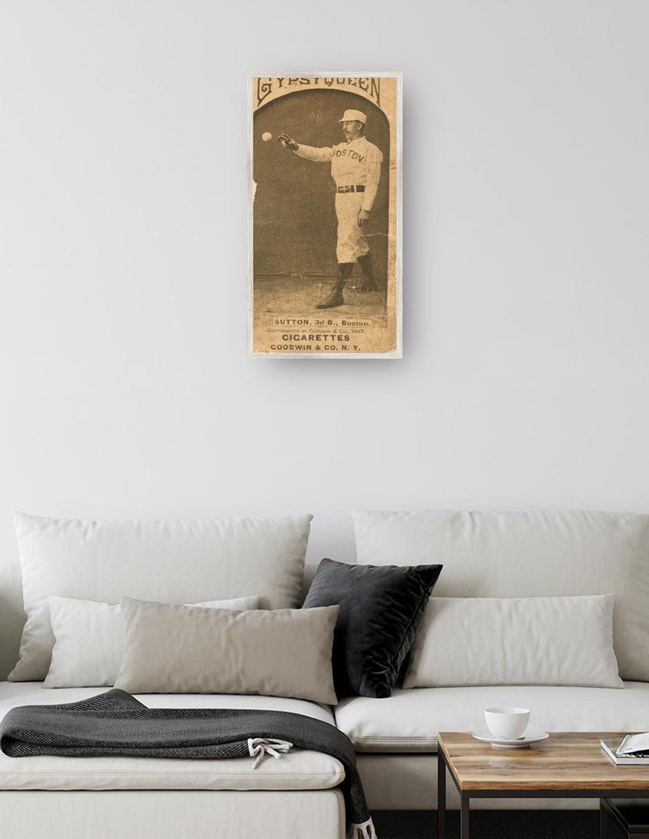 Cuadro decorativo Ezra Sutton, Boston Beaneaters, Retrato de Tarjeta de Béisbol técnica mixta Deportes 2