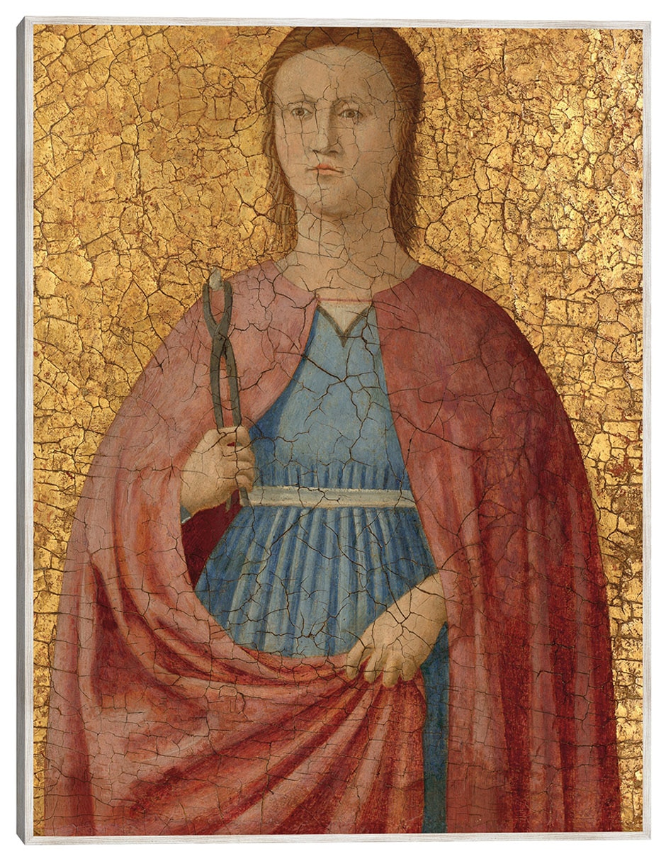 Cuadro decorativo Santa Apolonia técnica mixta Figuras Celestiales Cuadro decorativo Santa Apolonia técnica mixta Figuras Celestiales