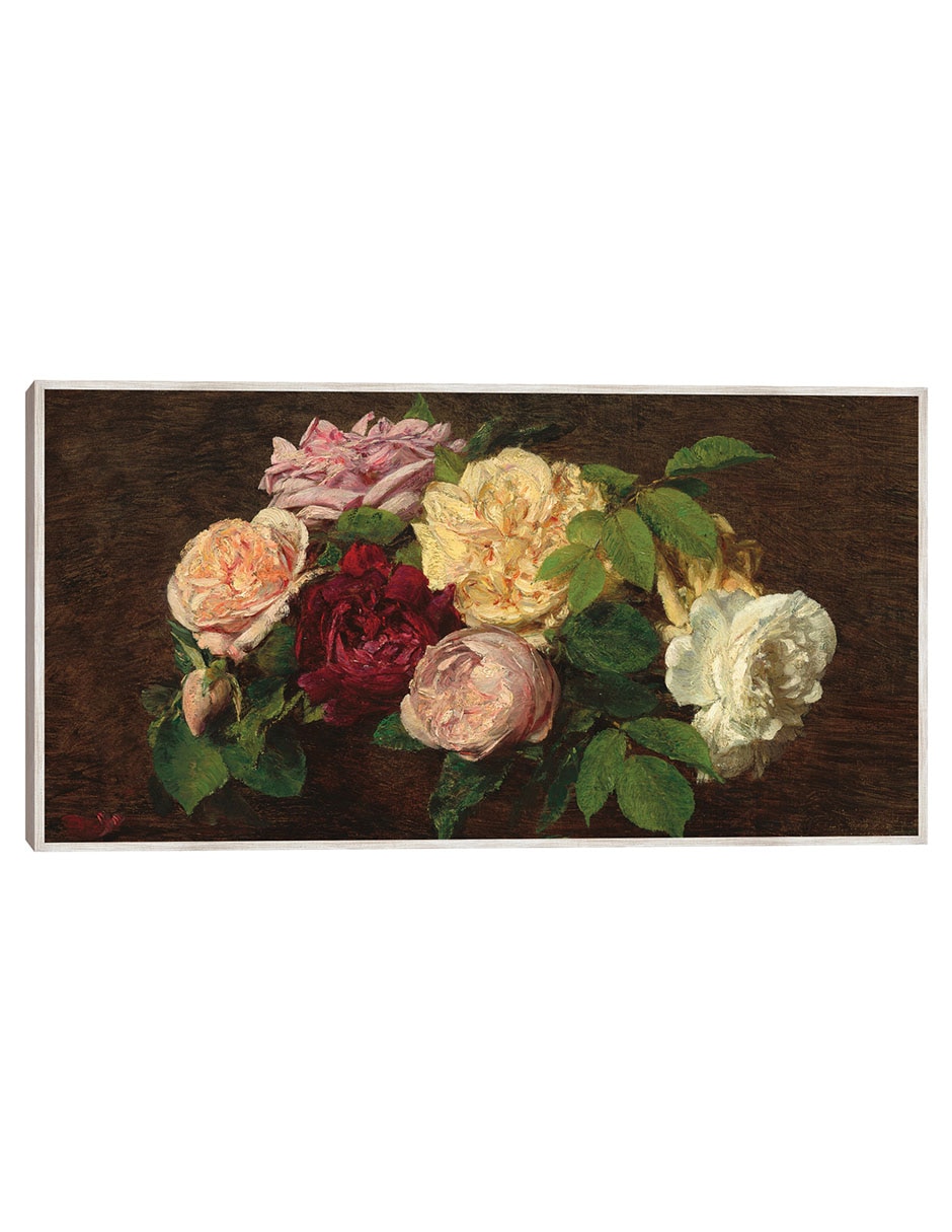 Cuadro decorativo Rosas De Niza Sobre Una Mesa, 1882 técnica mixta Arreglo Floral Cuadro decorativo Rosas De Niza Sobre Una Mesa, 1882 técnica mixta Arreglo Floral