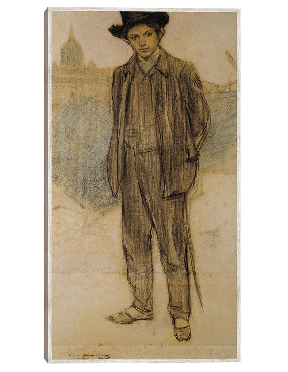Cuadro decorativo Retrato de Pablo Picasso (Hacia 1900) técnica mixta Gente Cuadro decorativo Retrato de Pablo Picasso (Hacia 1900) técnica mixta Gente