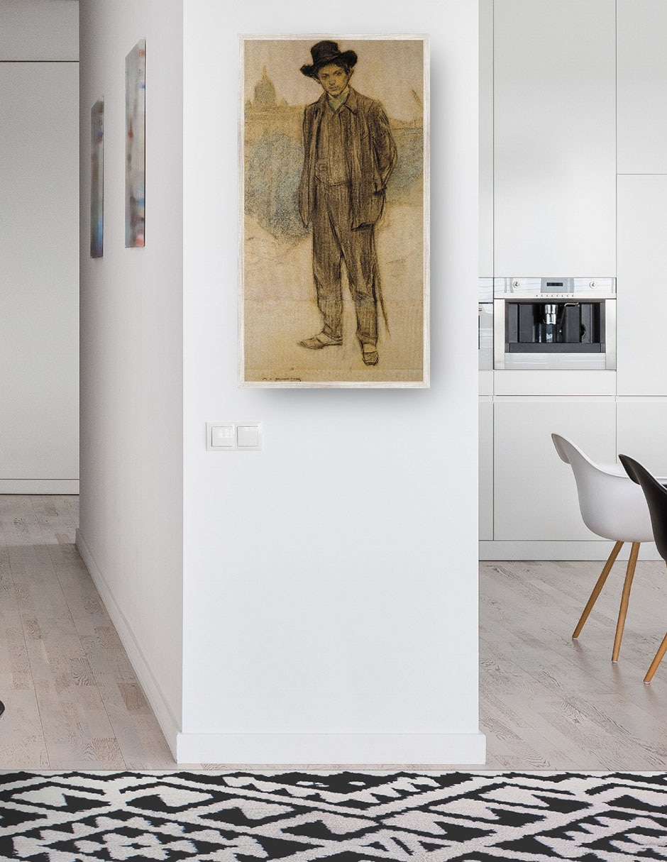 Cuadro decorativo Retrato de Pablo Picasso (Hacia 1900) técnica mixta  Gente 4