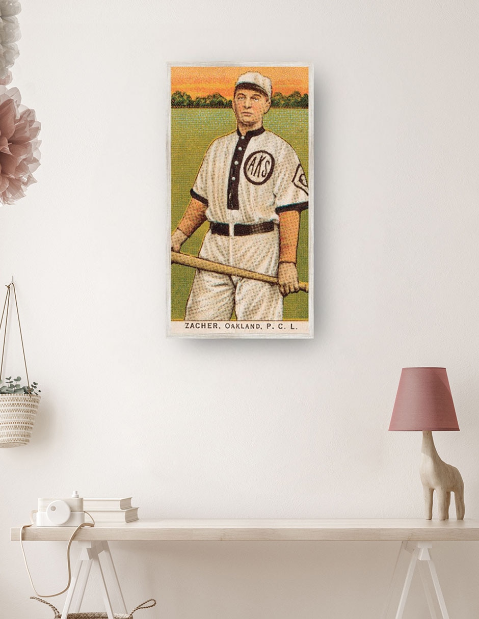 Cuadro decorativo Zacher, Equipo De Oakland, Retrato De Tarjeta De Béisbol técnica mixta Deportes 2