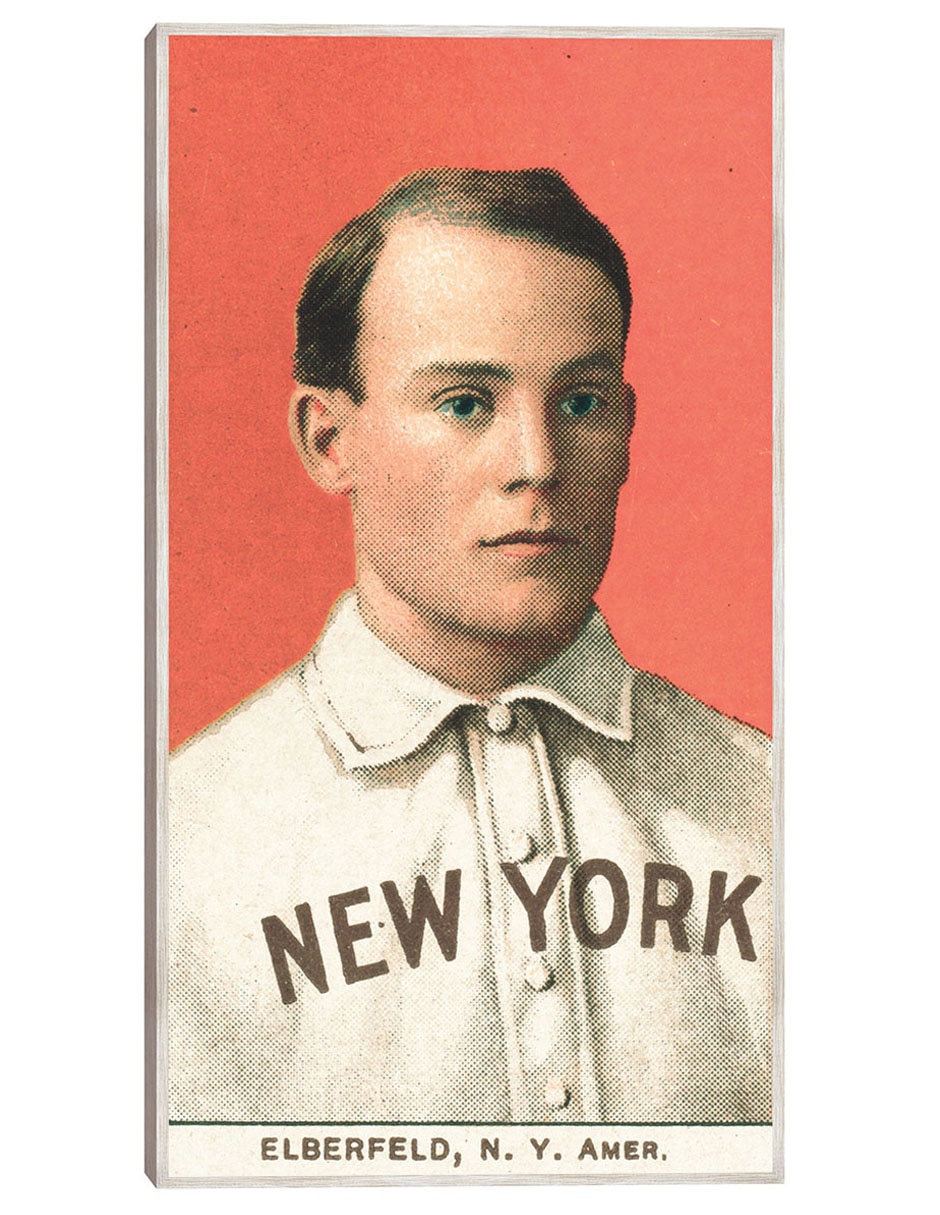 Cuadro decorativo Kid Elberfeld, New York Highlanders, Retrato de Tarjeta de Béisbol técnica mixta Deportes