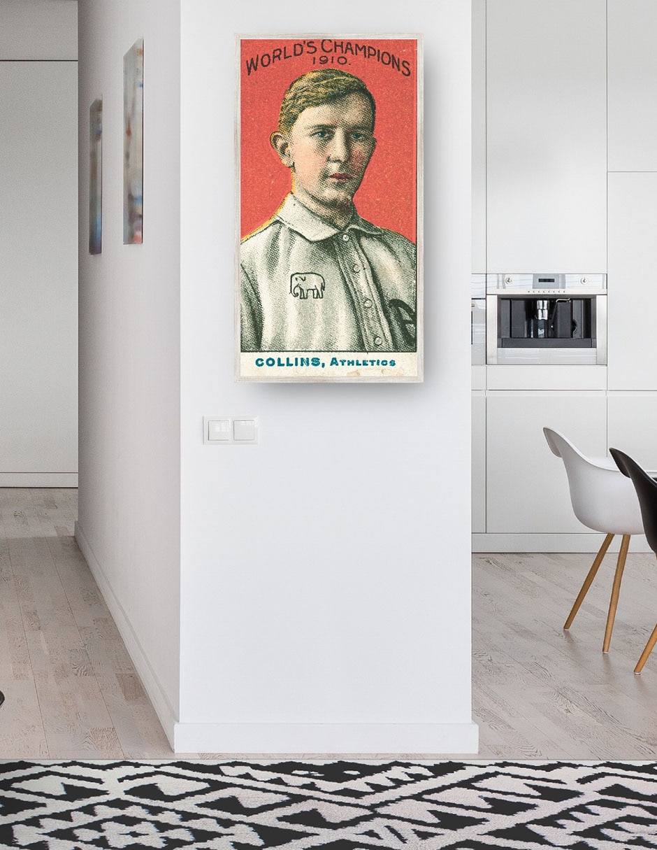 Cuadro decorativo Eddie Collins, Atléticos De Filadelfia, Retrato De Tarjeta De Béisbol técnica mixta Deportes 2