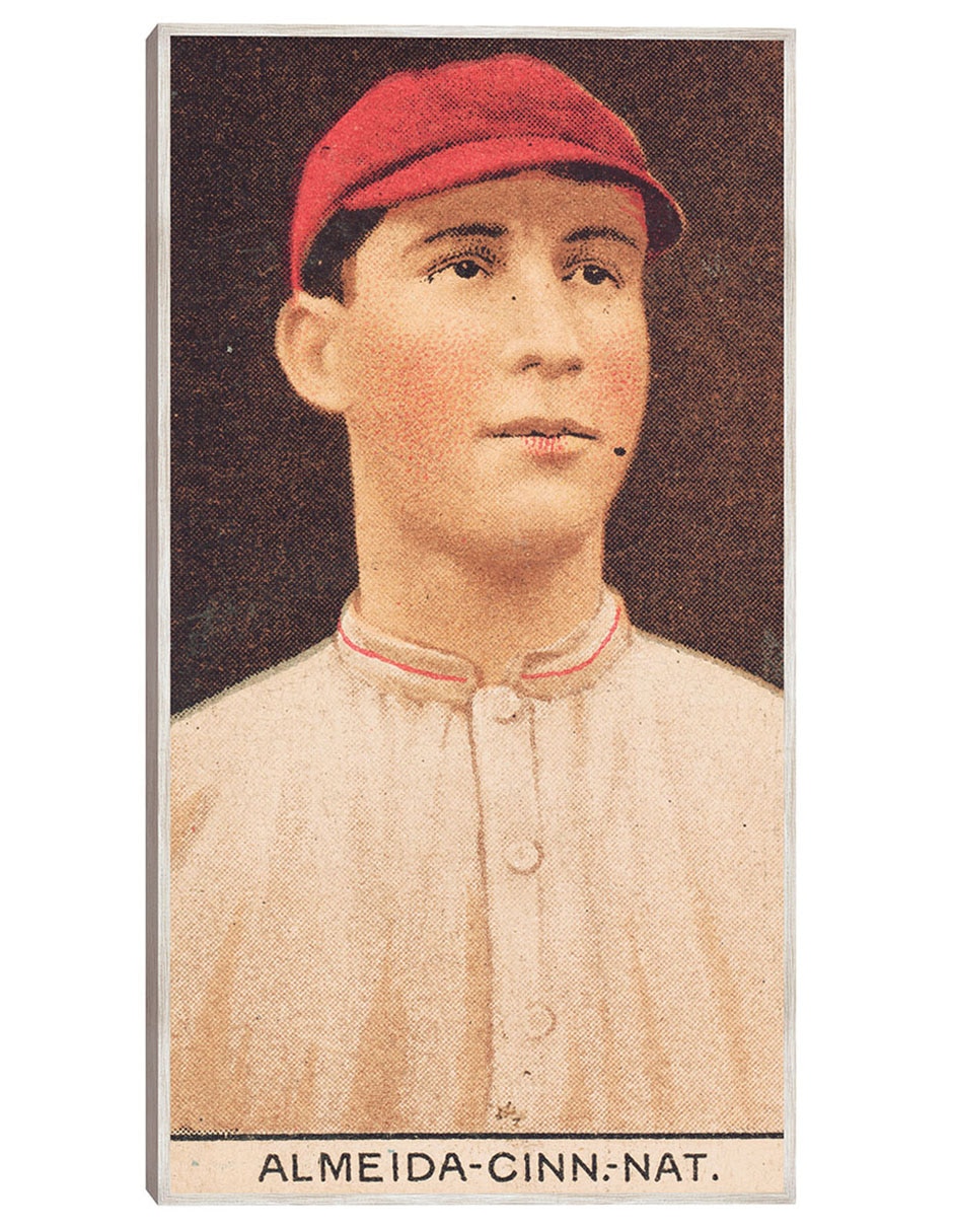Cuadro decorativo Rafael Almeida, Rojos de Cincinnati, Retrato de Tarjeta de Béisbol técnica mixta Deportes