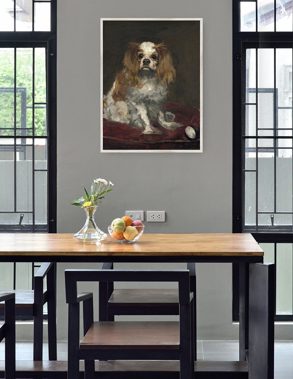 Cuadro decorativo Un Rey Charles Spaniel (C. 1866) técnica mixta Animales Domésticos 4
