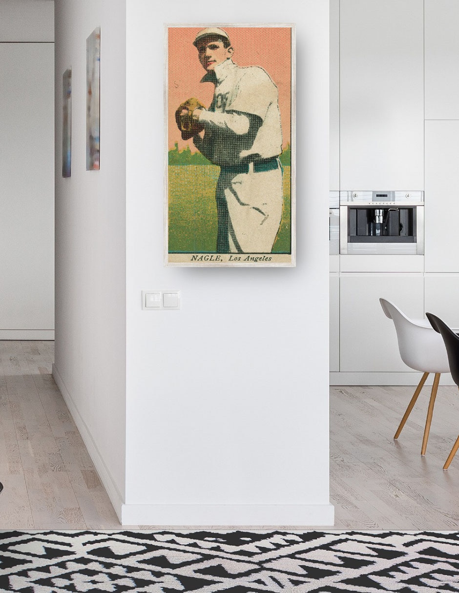 Cuadro decorativo Nagle, Equipo De Los Ángeles, Retrato De Tarjeta De Béisbol técnica mixta Deportes 2